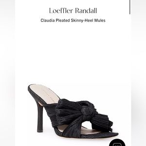 Loeffler Randall Claudia Pleated Skinny-Heel Mules